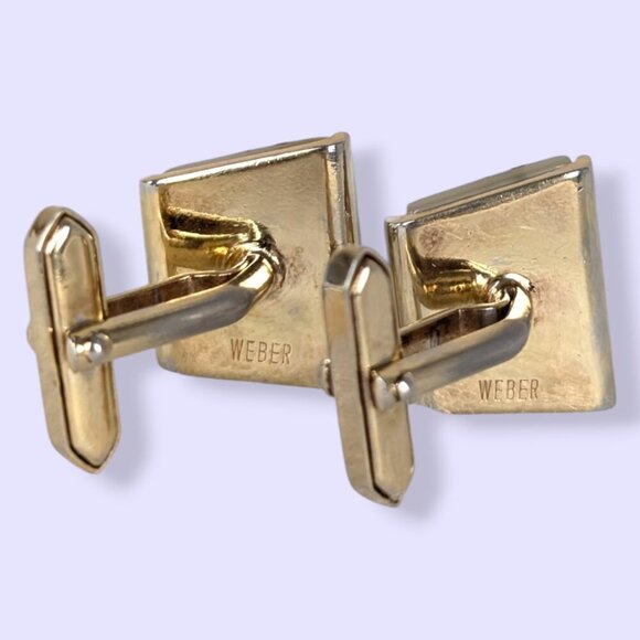 Vintage Weber Mother of Pearl Cufflinks - Picture 4 of 5
